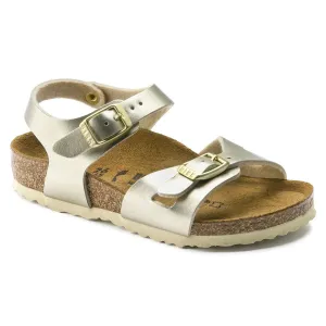 Birkenstock Kids Rio Birko-Flor Soft Metallic Gold Sandals