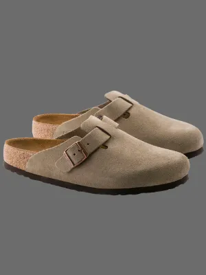 Boston Soft Footbed Suede Leather - Taupe
