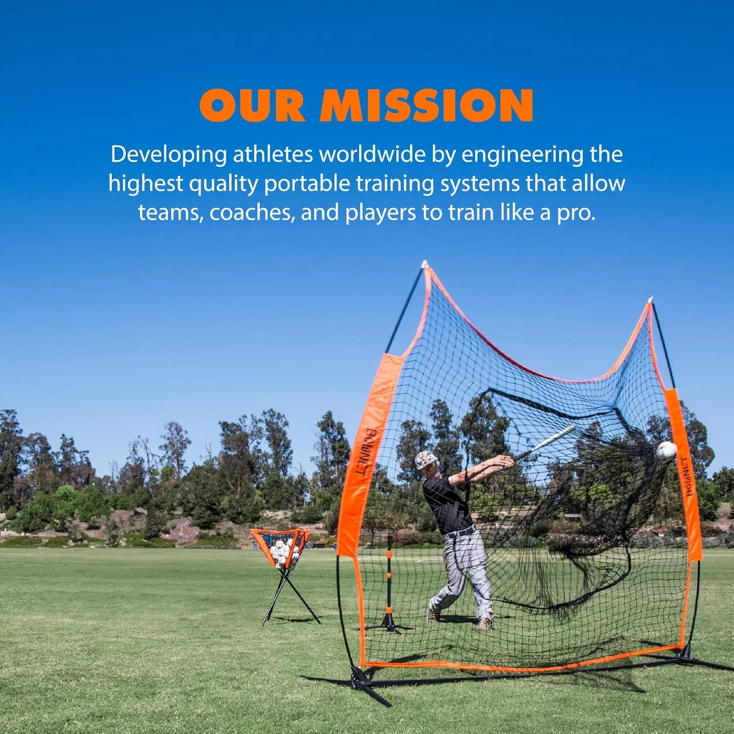 Bownet Big Mouth Colors Replacement Net 7' x 7' Inches Training Net - NET ONLY - Fits Original 7 x 7 Frame or Big Mouth X Frame