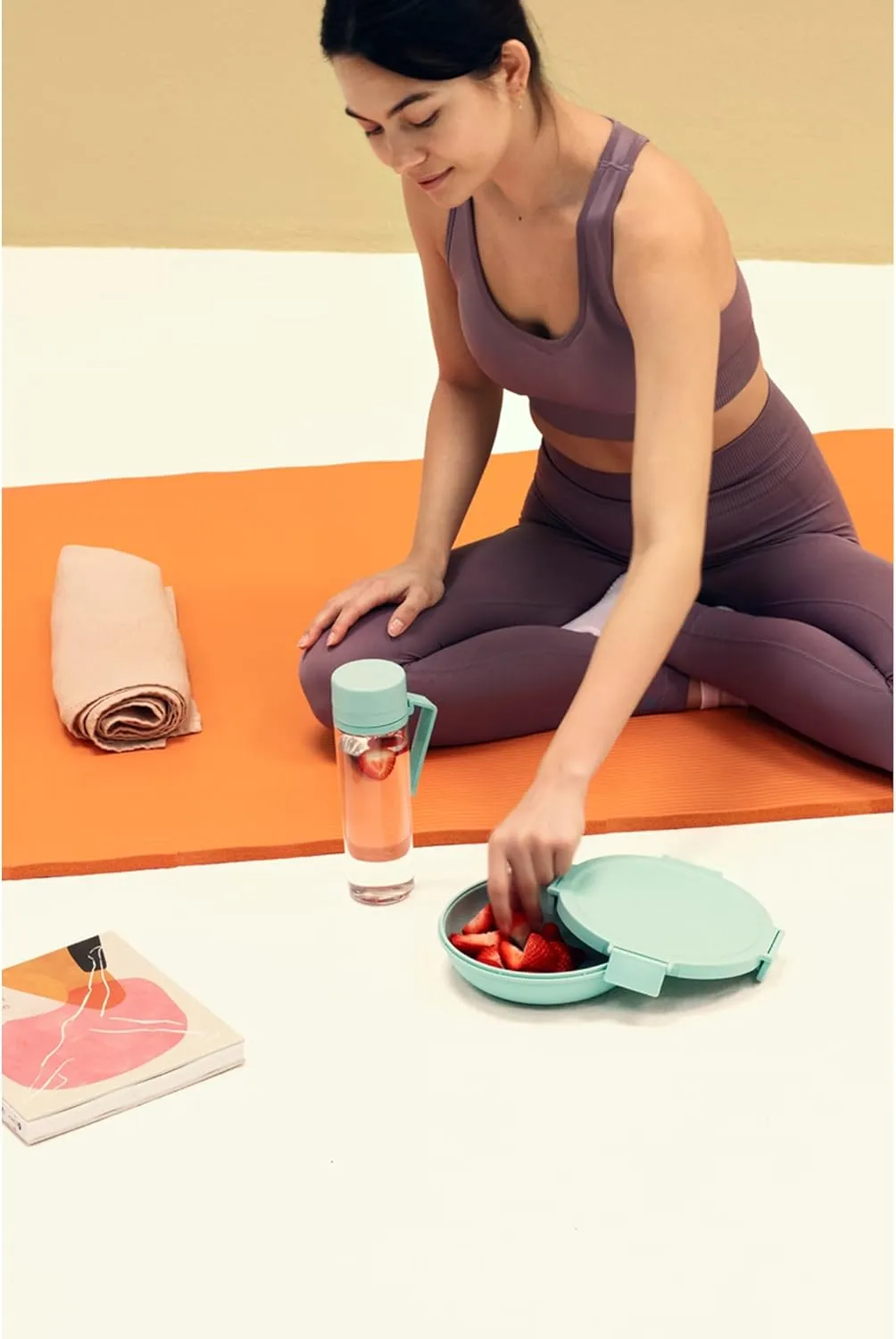 Brabantia Make & Take Lunch Bowl (Jade Green) 100% Leakproof, Convenient Flat Design, Microwave & Freezer Safe, Pasta, Noodles, Meal Prep Container