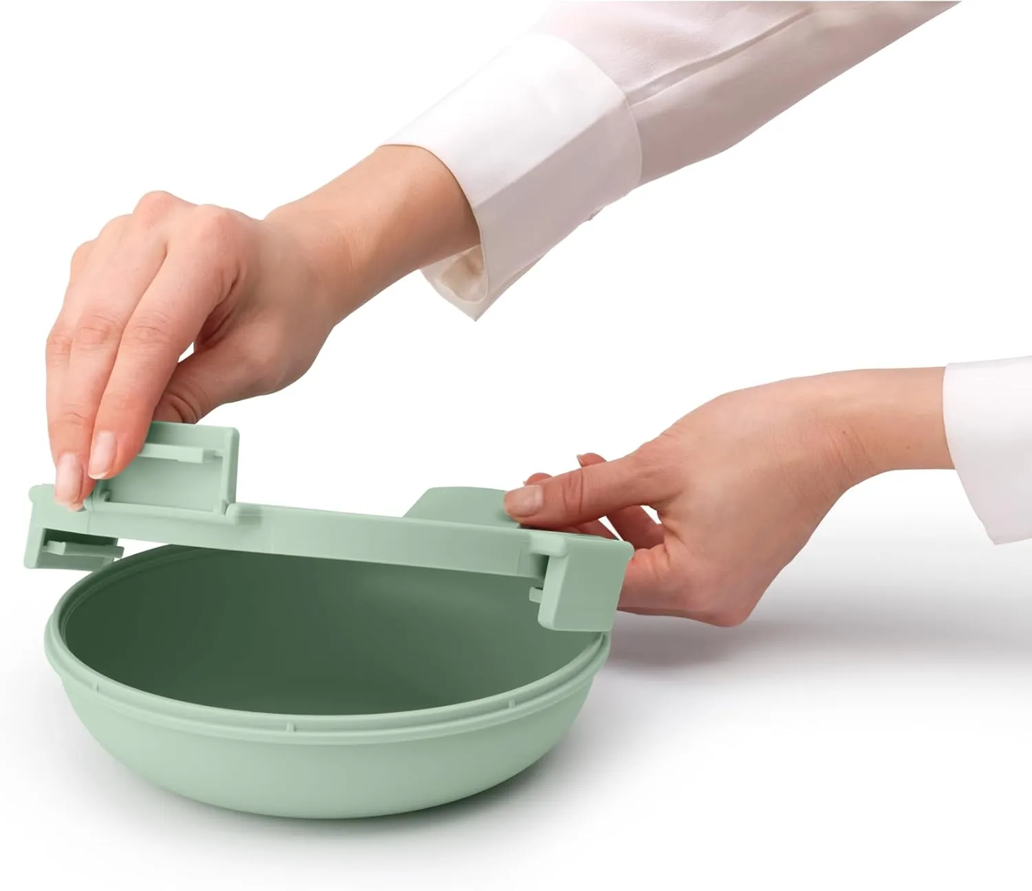 Brabantia Make & Take Lunch Bowl (Jade Green) 100% Leakproof, Convenient Flat Design, Microwave & Freezer Safe, Pasta, Noodles, Meal Prep Container