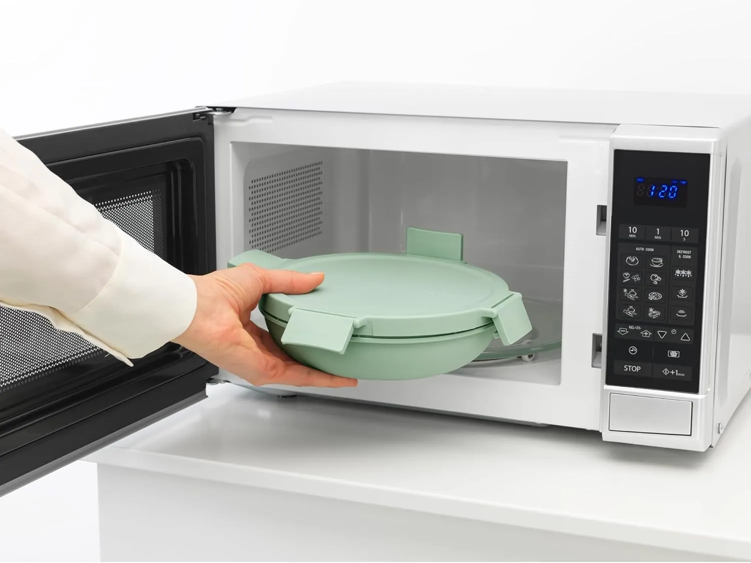 Brabantia Make & Take Lunch Bowl (Jade Green) 100% Leakproof, Convenient Flat Design, Microwave & Freezer Safe, Pasta, Noodles, Meal Prep Container
