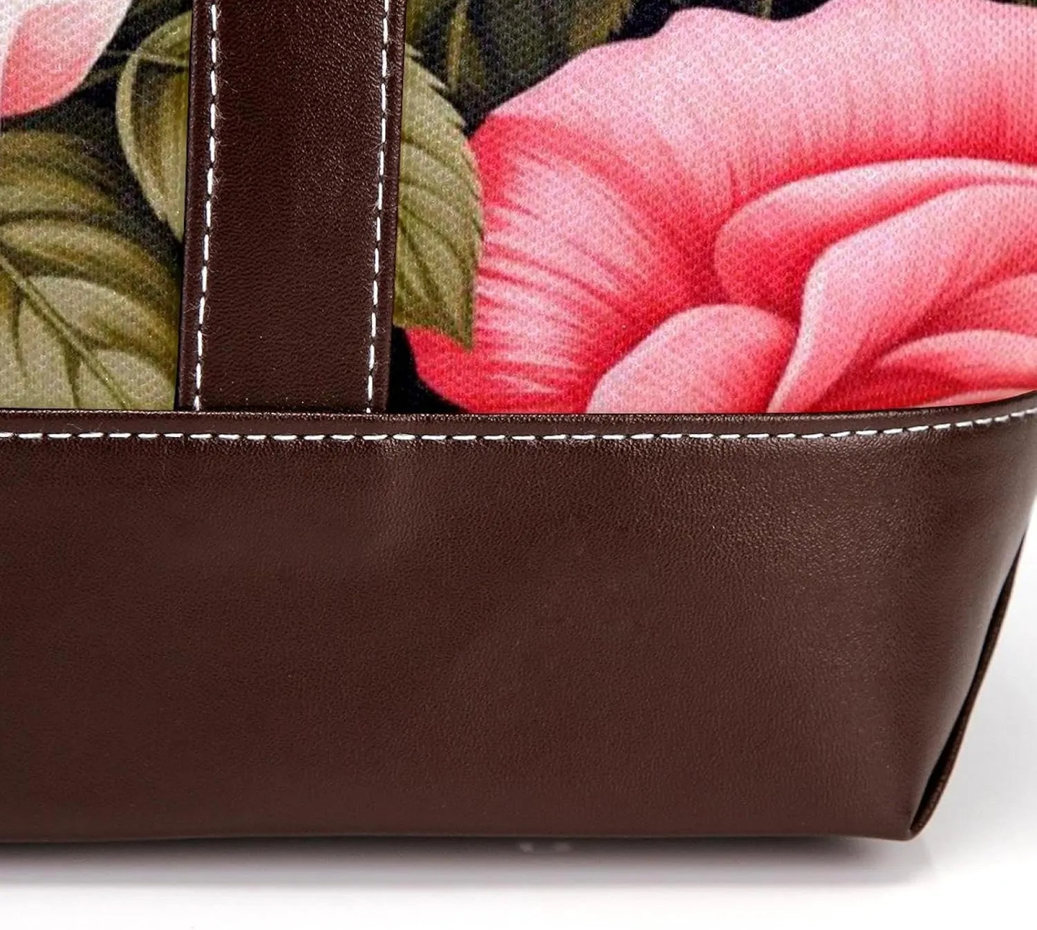 Bright Red Roses-947 Fashion Washed Durable Leather Purse Bag for Women Top Handle Ladies Shoulder Bags with Pockets Zipper