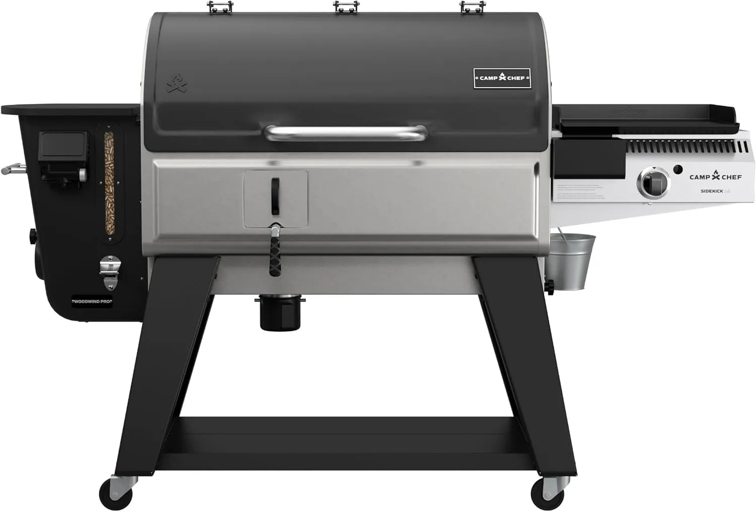 Camp Chef Woodwind Pro 36 Grill with Sidekick Flat Top - Pellet Grill & Smoker for Outdoor Cooking - Comes with WIFI Connectivity - Sidekick Compatible - 1236 Sq In Total Rack Surface Area