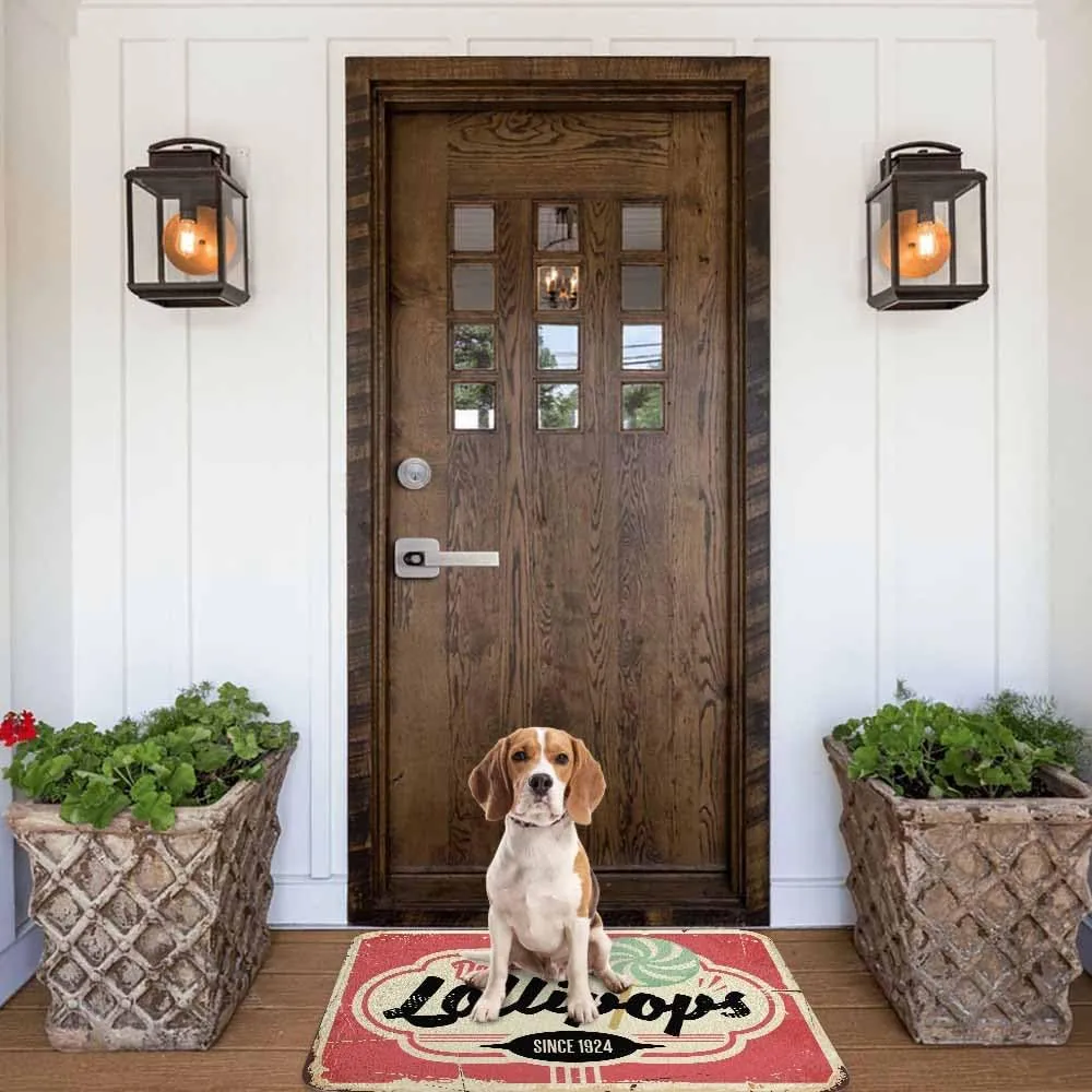 Candy Store Sign Bath Rugs for Bathroom Durable Flannel Bath Rug Clearance Mats for Forlaundry Room and Kitchen Decor Carpt Washable 15.7 x 23.6 Inch