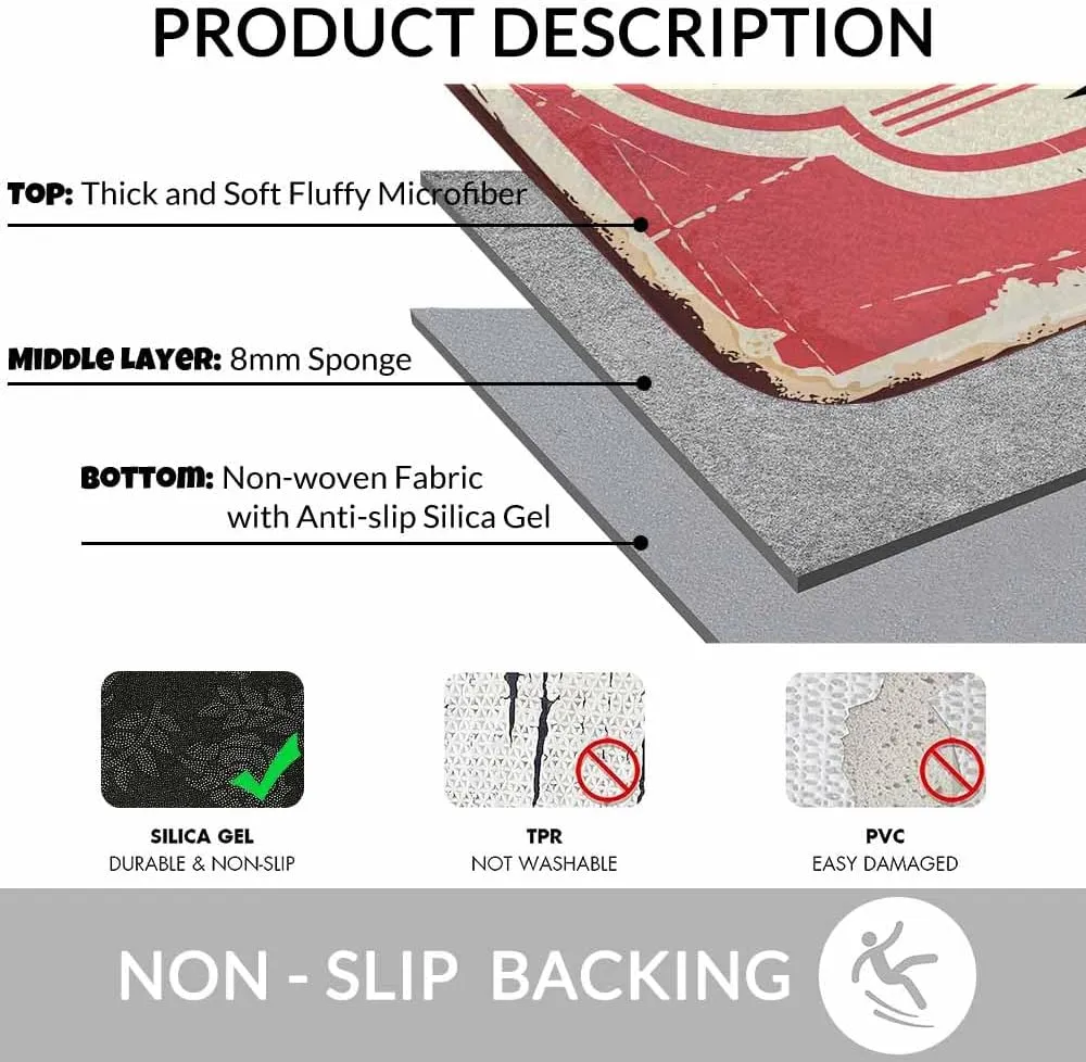 Candy Store Sign Bath Rugs for Bathroom Durable Flannel Bath Rug Clearance Mats for Forlaundry Room and Kitchen Decor Carpt Washable 15.7 x 23.6 Inch