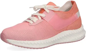 Caprice Apricot and Peach Ombre knit pull on lace up trainer. Only 3.5 left