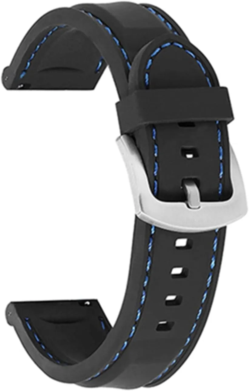 CAREG Silicone Rubber Watch Strap 18mm 20mm 22mm 24mm Watch Band Watch Strap Diving Waterproof Bracelet Replacement Compatible With Men Women Durable