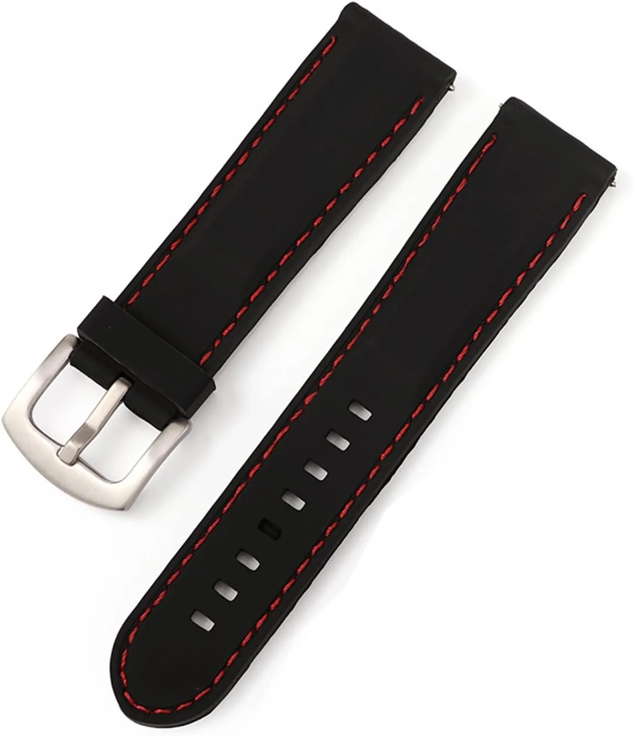 CAREG Silicone Rubber Watch Strap 18mm 20mm 22mm 24mm Watch Band Watch Strap Diving Waterproof Bracelet Replacement Compatible With Men Women Durable
