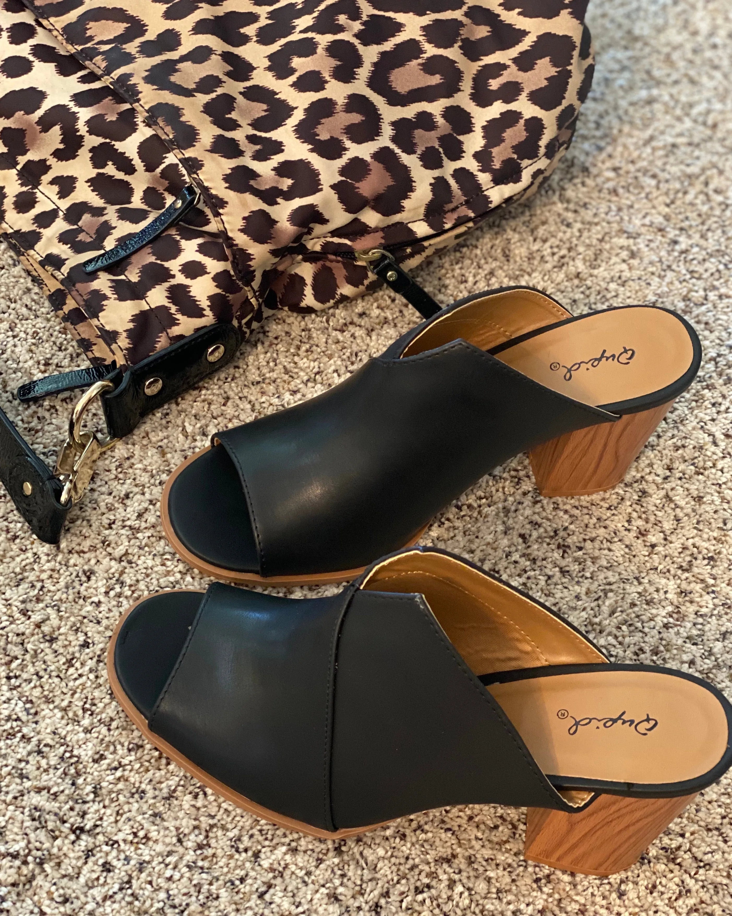 Caris Black Mule
