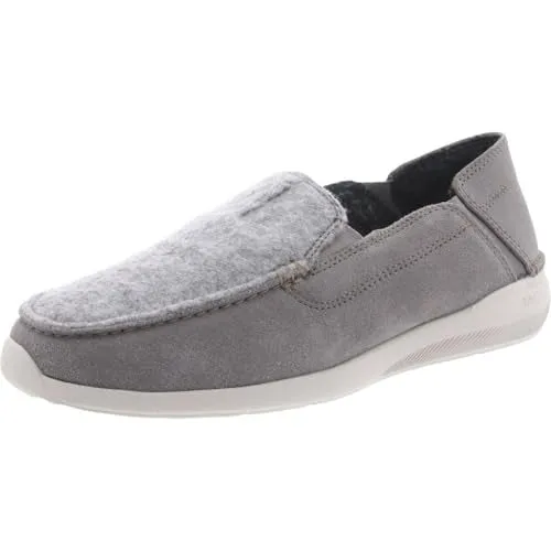 Clarks Men's Gorwin Step Loafer, Grey Suede, 7