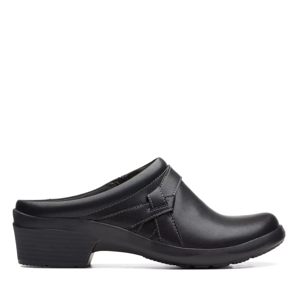 Clarks Women's Angie Mist Black Leather 26167638