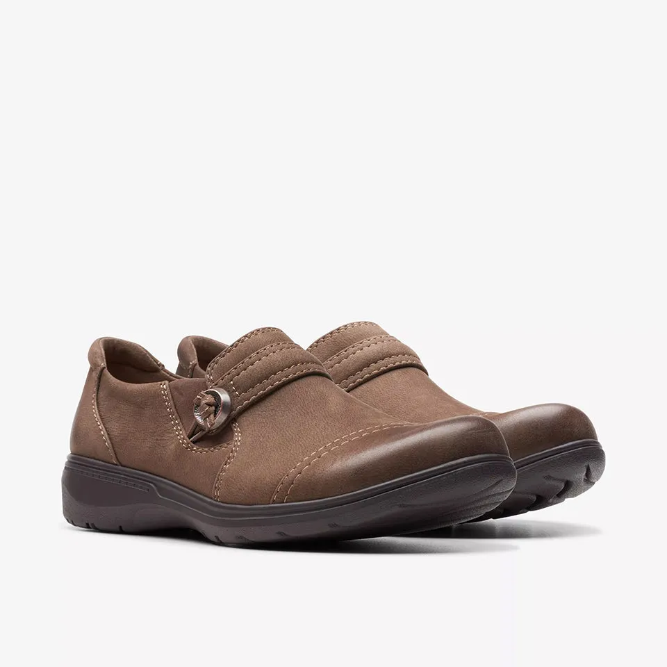 Clarks Women's Carleigh Pearl Taupe Nubuck 26175050