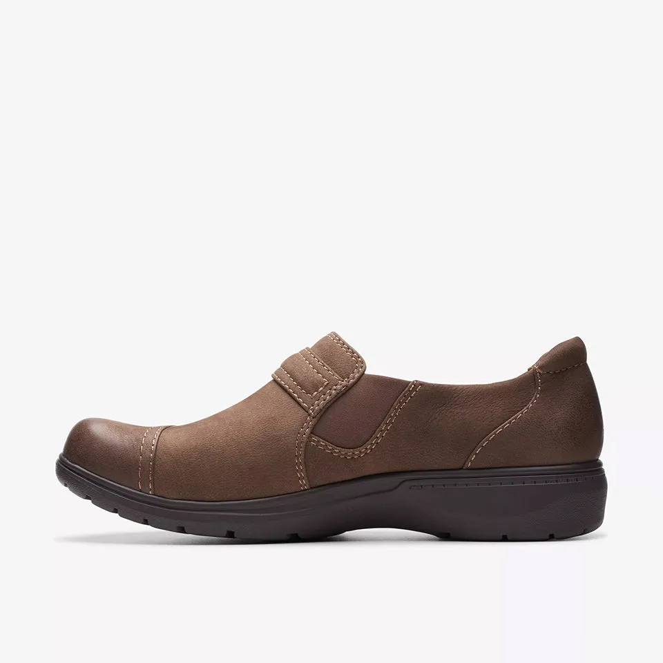 Clarks Women's Carleigh Pearl Taupe Nubuck 26175050