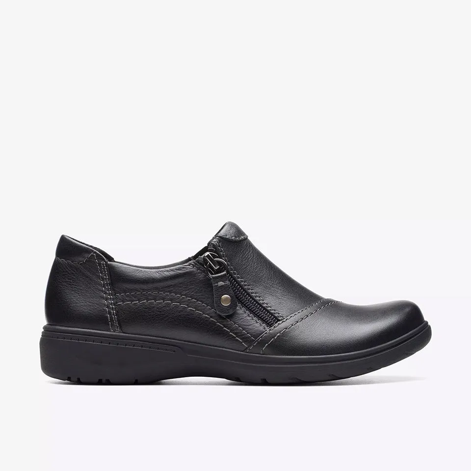 Clarks Women's Carleigh Ray Black Leather 26175051