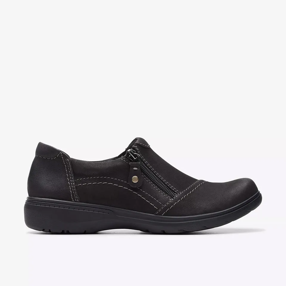 Clarks Women's Carleigh Ray Black Nubuck 26175052
