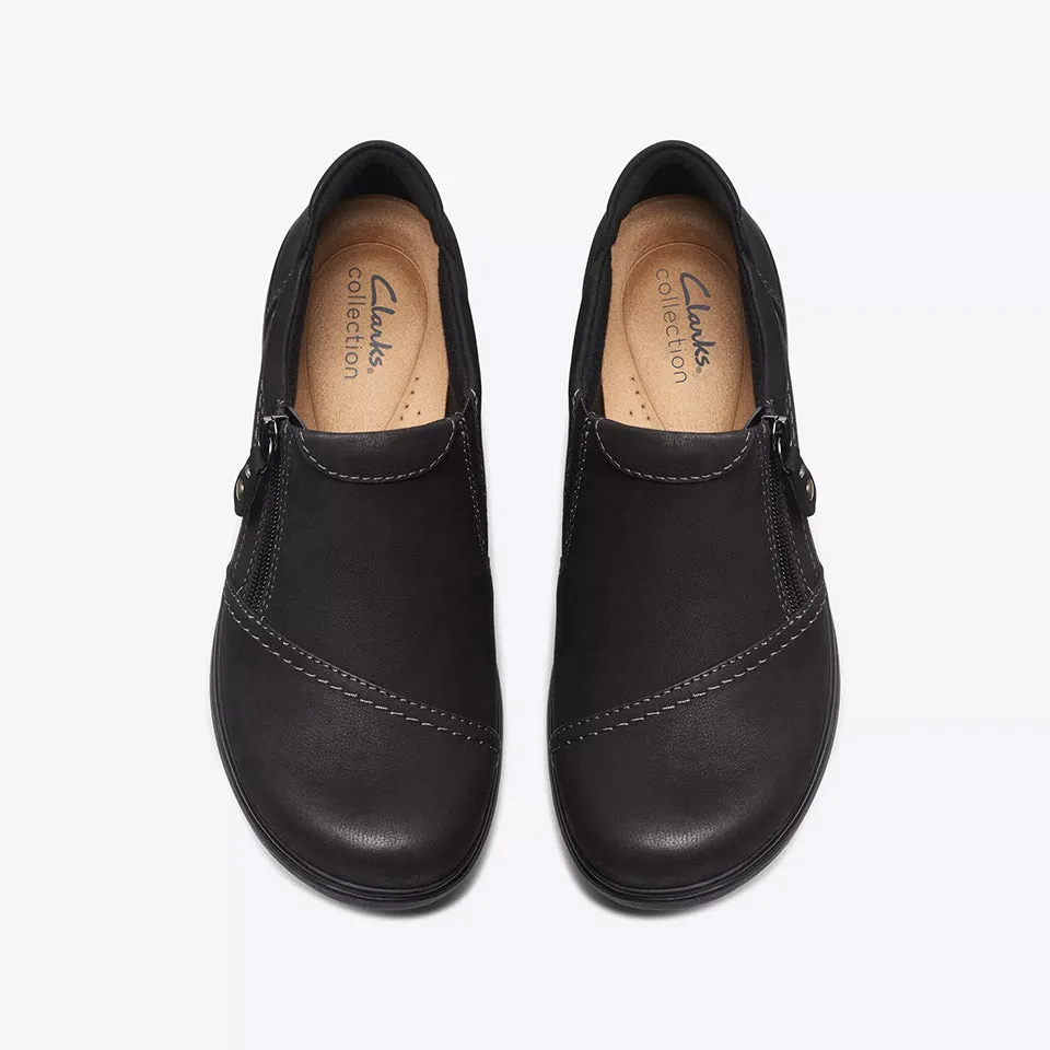 Clarks Women's Carleigh Ray Black Nubuck 26175052