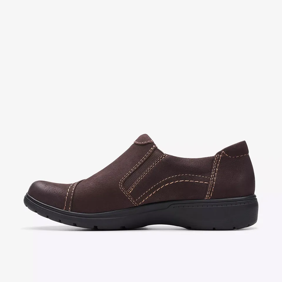 Clarks Women's Carleigh Ray Dark Brown Nubuck 26175054