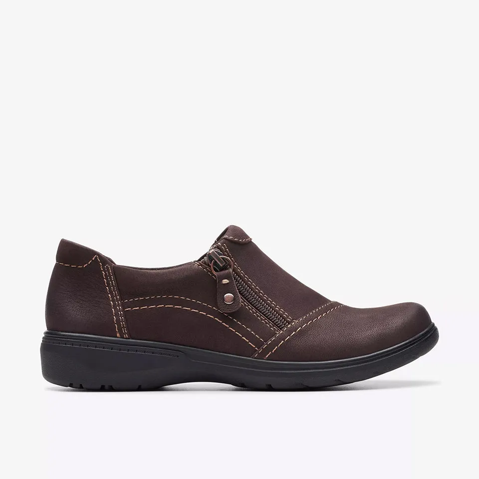 Clarks Women's Carleigh Ray Dark Brown Nubuck 26175054