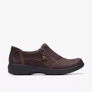 Clarks Women's Carleigh Ray Dark Brown Nubuck 26175054