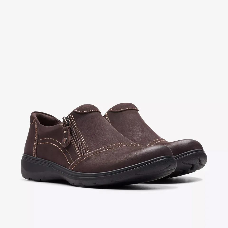 Clarks Women's Carleigh Ray Dark Brown Nubuck 26175054