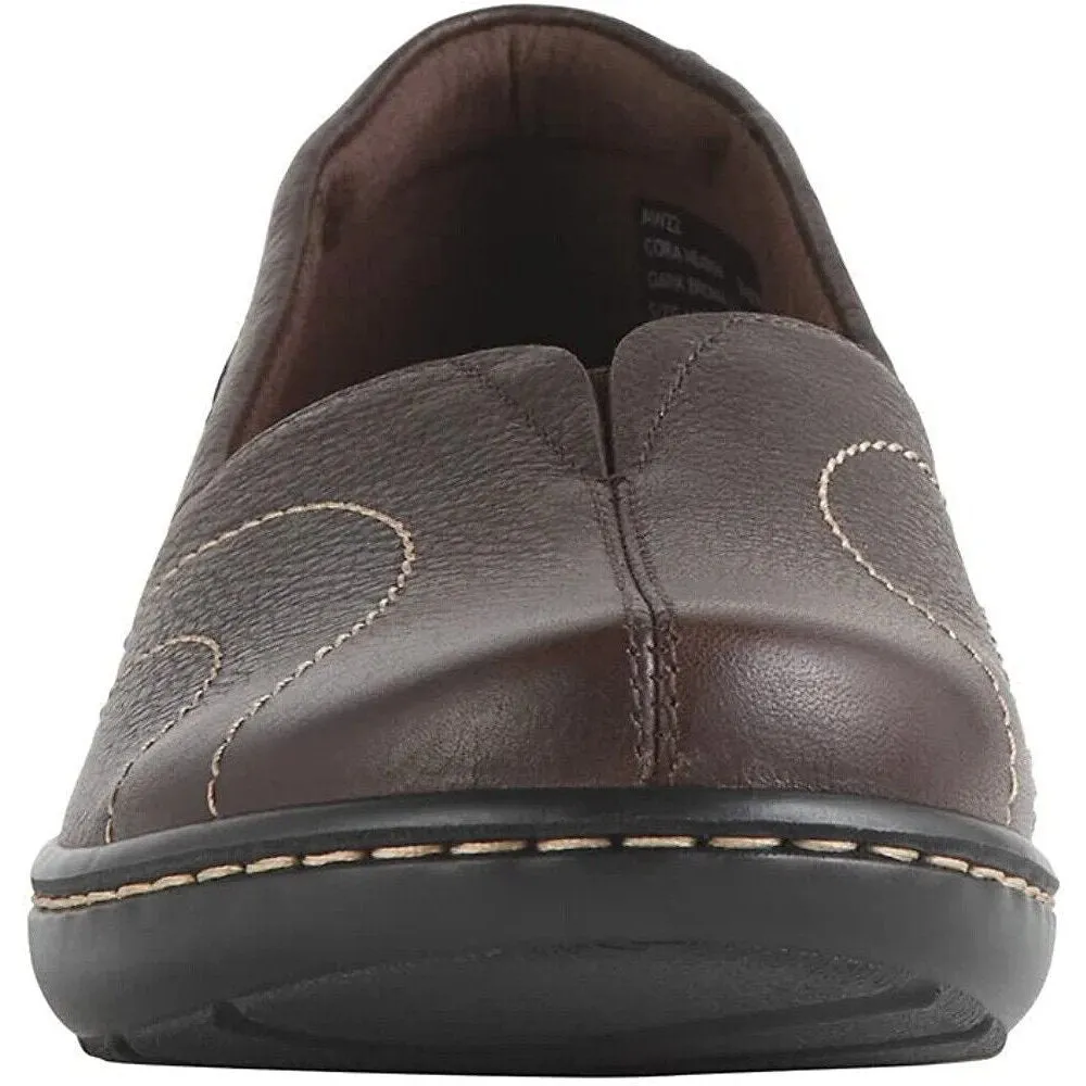 Clarks Women's Cora Meadow Dark Brown Leather 26167756