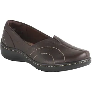 Clarks Women's Cora Meadow Dark Brown Leather 26167756