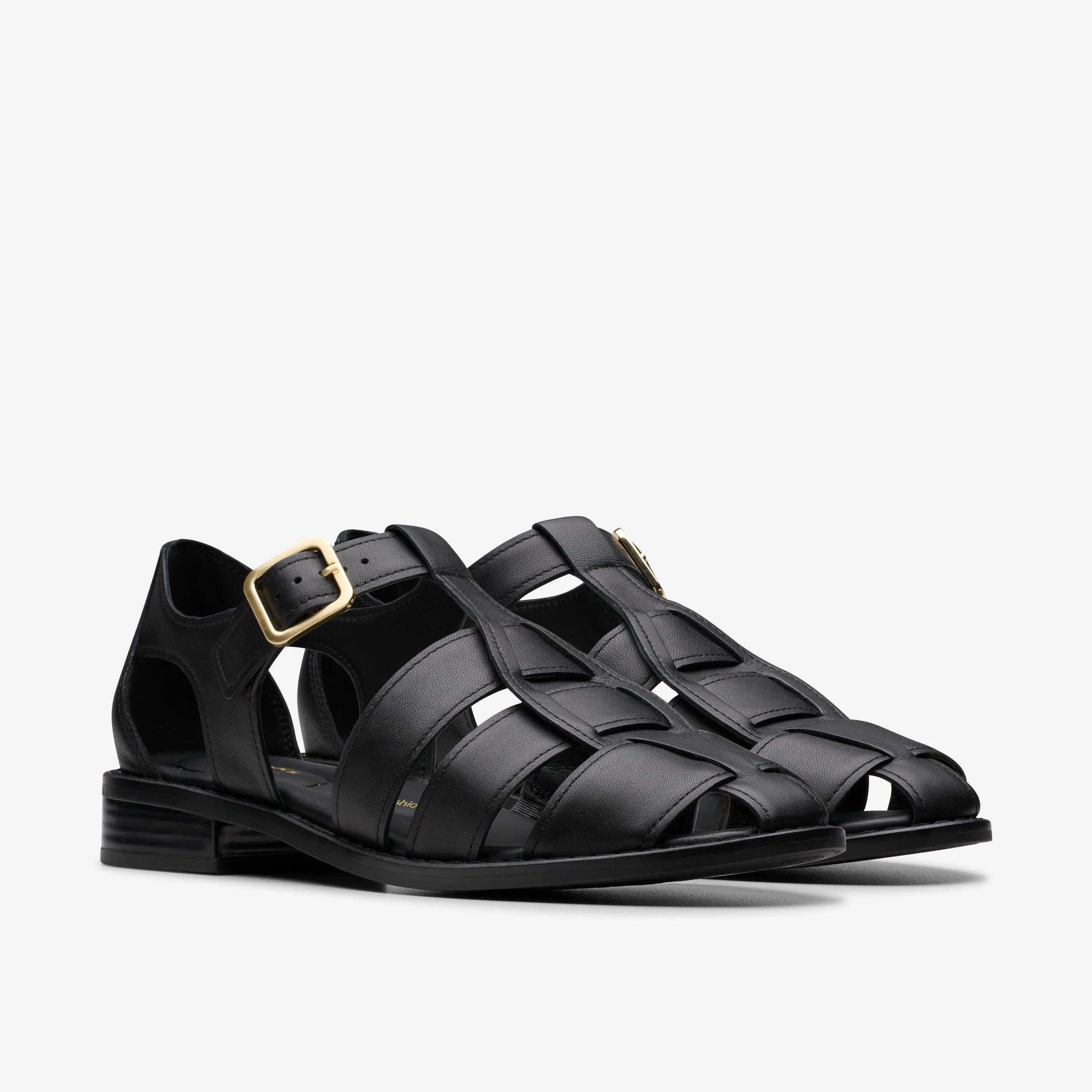 Clarks Women's Hana Sun Black Leather 26181215