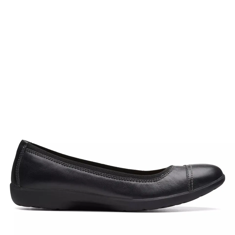 Clarks Women's Meadow Opal Black Leather 26174359