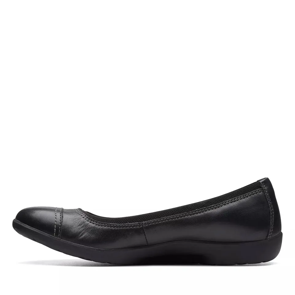 Clarks Women's Meadow Opal Black Leather 26174359