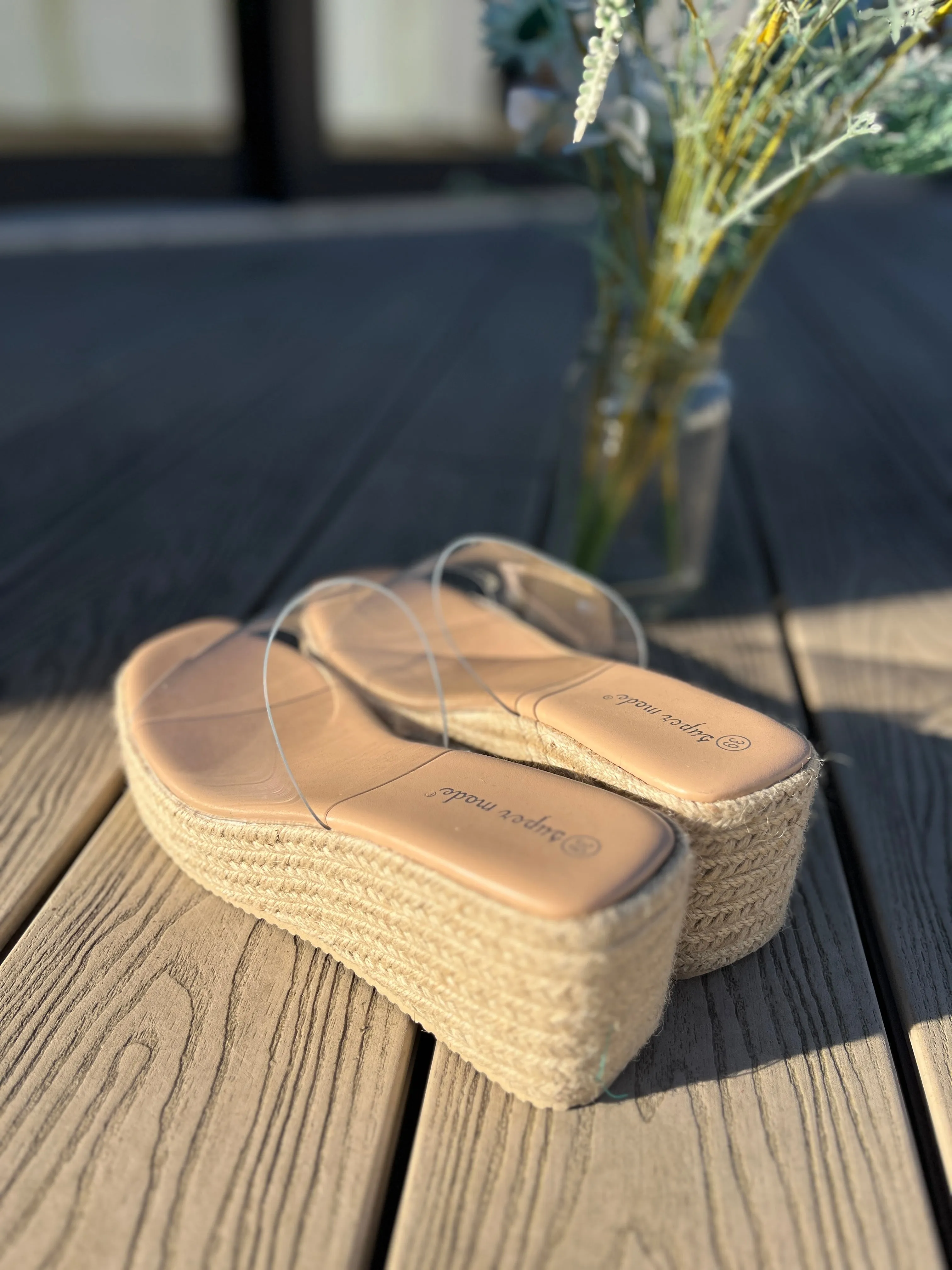 Clear Wedge Mule