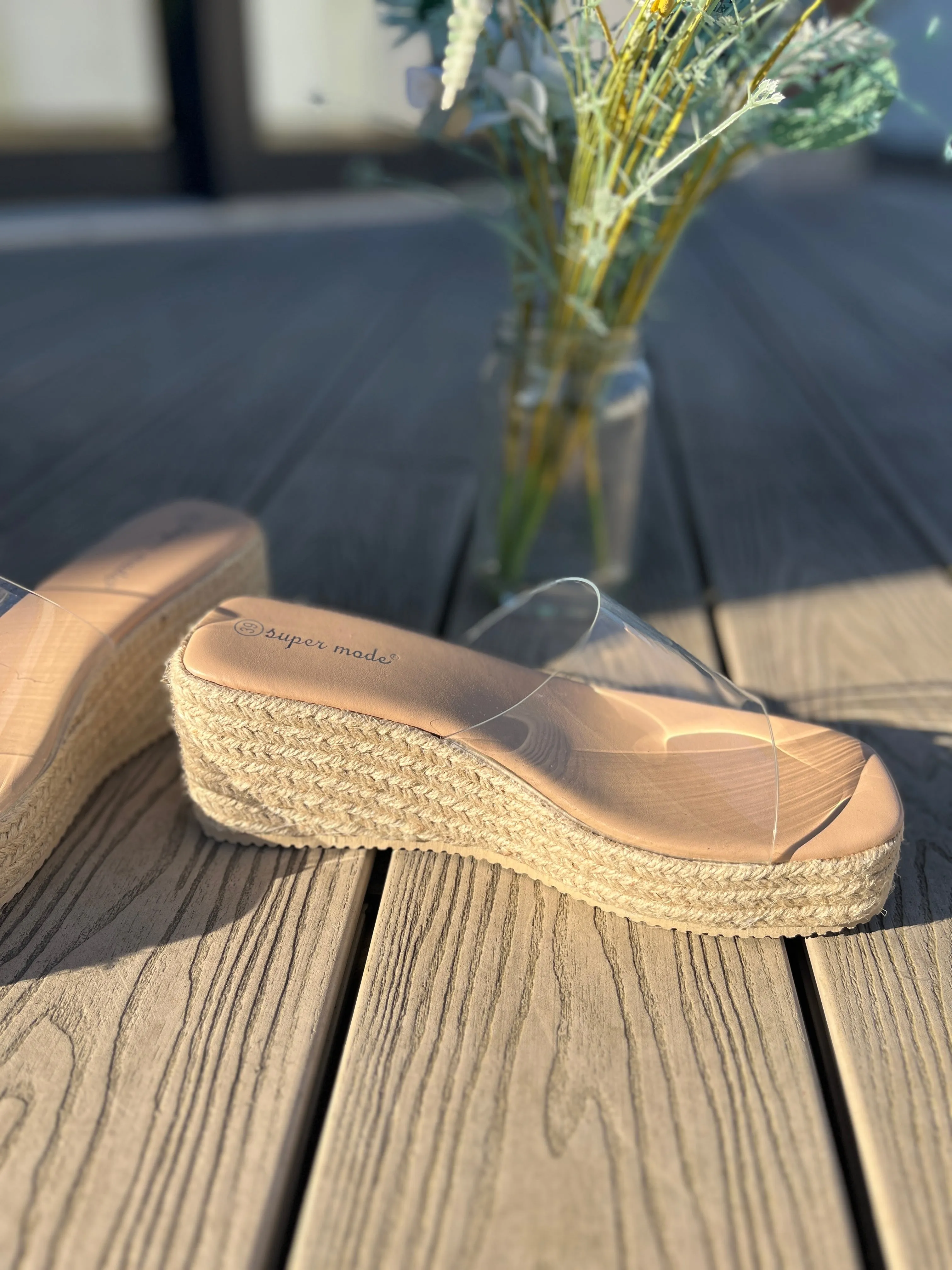 Clear Wedge Mule