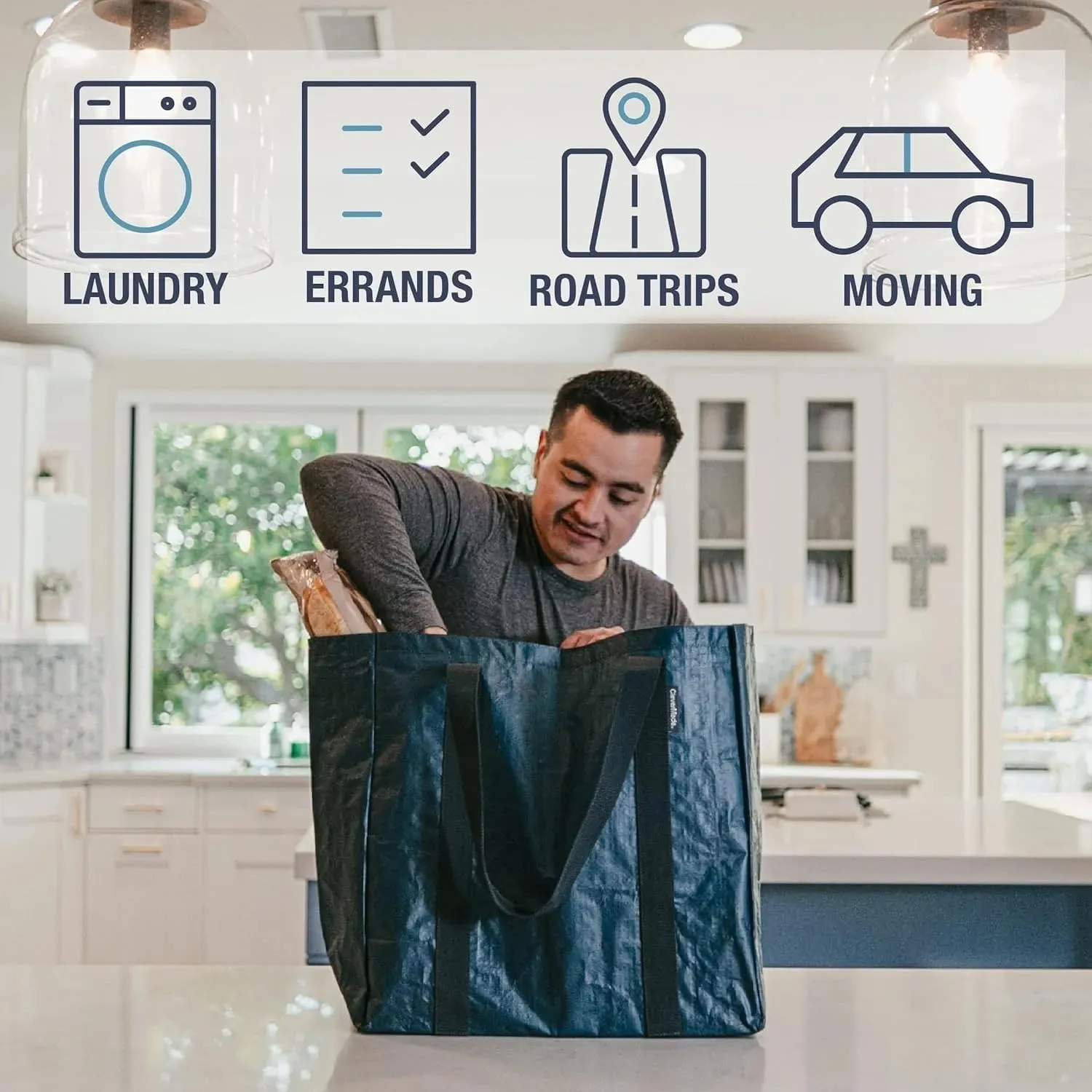CleverMade Storage Bags and Totes - Soft-Sided, Durable Multi-Purpose Storage Solutions for Moving, Shopping, and Organizing