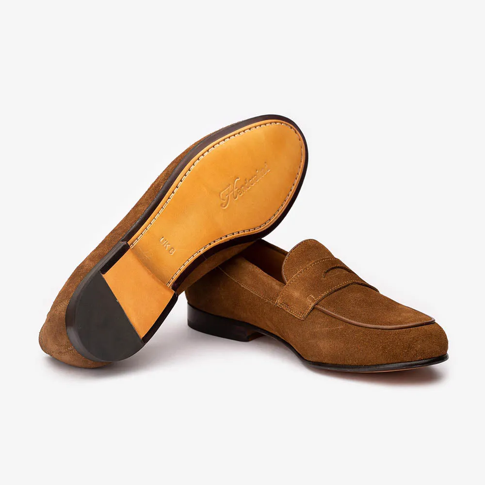 Cognac Suede Penny Loafer