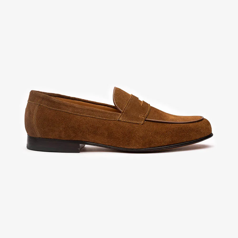 Cognac Suede Penny Loafer