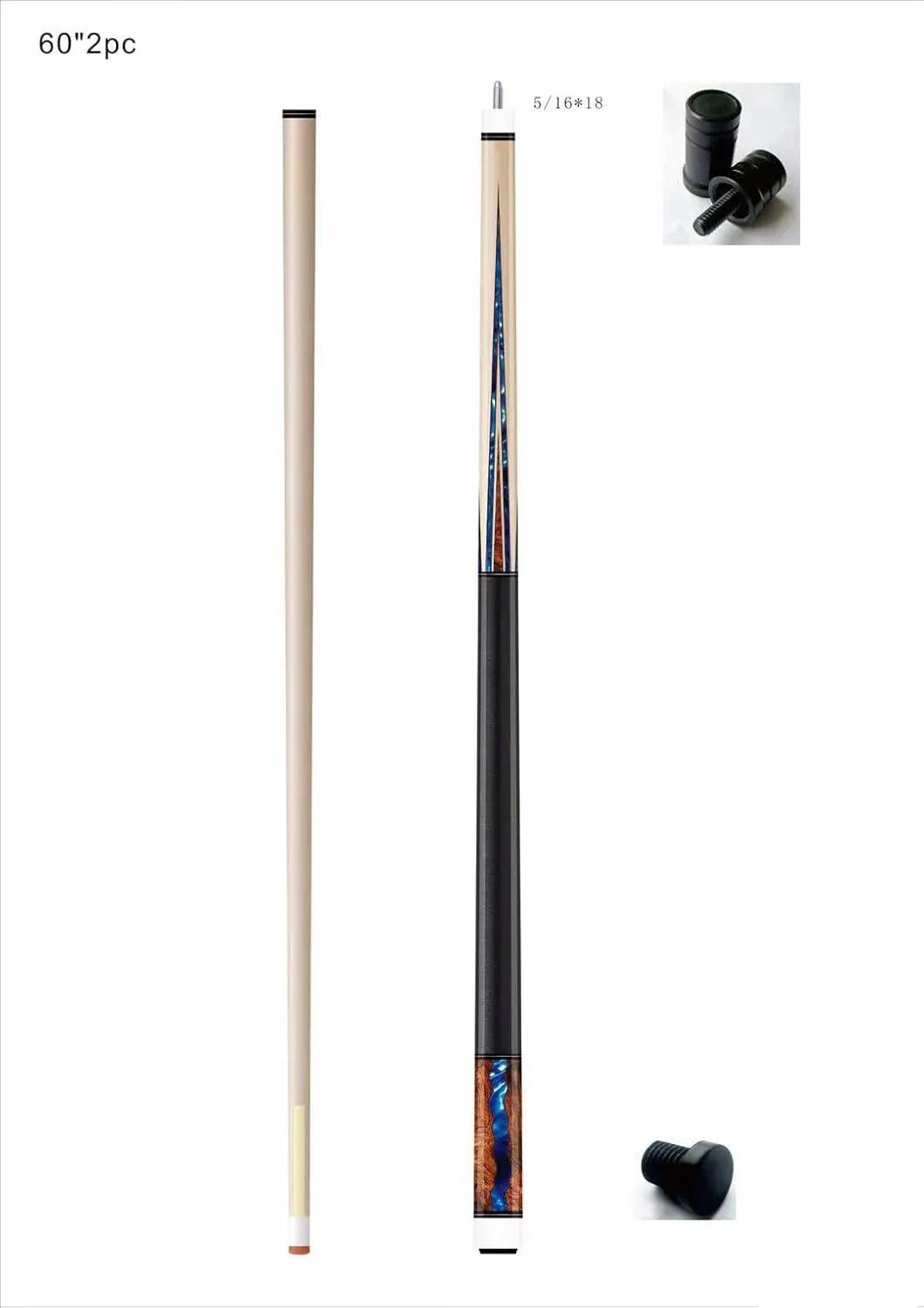 Combo Deal ! Champion Constellation Pool cue and Nemesis Jump and Break cue, Pro Taper,2X2 Cue Case, Two Champion Gloves