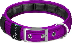 Comfort Fit Soft Padded Dog Collar with Adjustable Buckle - Lightweight, Breathable Dog Training Collar with Customizable Fit - Durable Heavy Duty Dog Collar