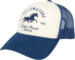 Concept One Yellowstone Trucker Hat, Adjustable Snapback Mesh Baseball Hat with Curved Brim