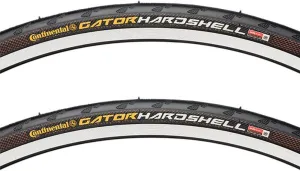 Continental Gator Hardshell Tire PAIR 27x1-1/4 Wire Clincher Black 27" Road Bike
