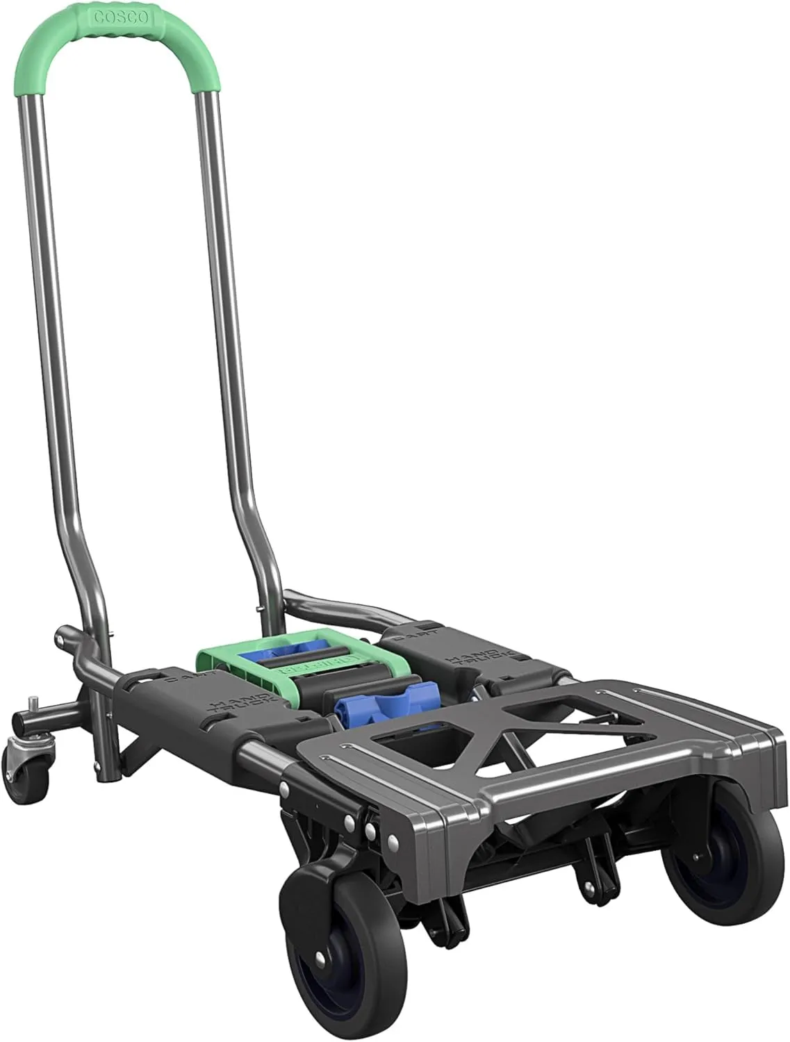 COSCO Shifter Multi-Position Folding Hand Truck and Cart, 300 lb. Weight Capacity, Green, 12222PBG1E