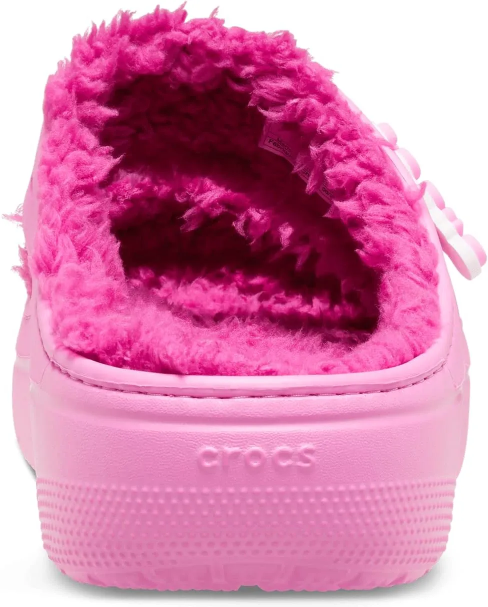 Crocs Unisex-Adult Classic Cozzzy Platform Sandals | Fuzzy Slippers Slide