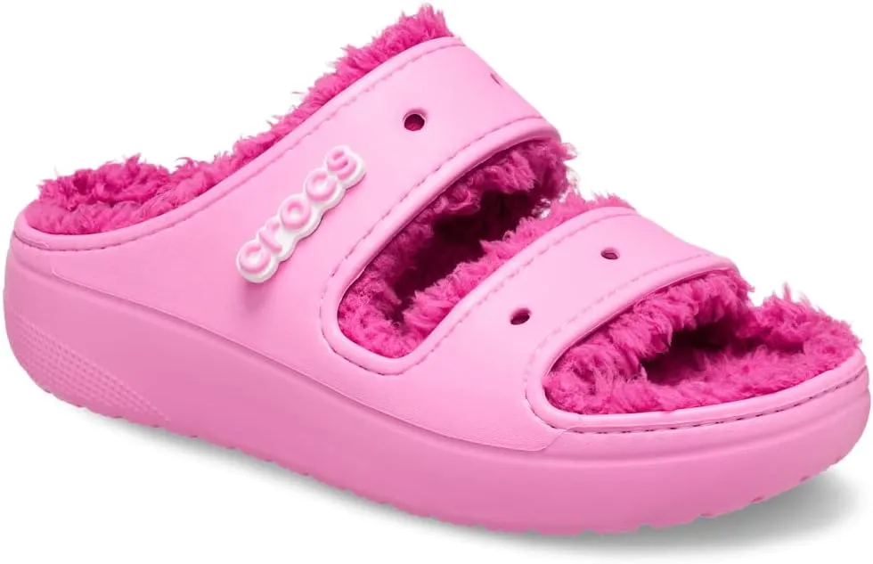 Crocs Unisex-Adult Classic Cozzzy Platform Sandals | Fuzzy Slippers Slide