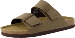 CUSHIONAIRE Men's Lynx Cork footbed Sandal with  Comfort