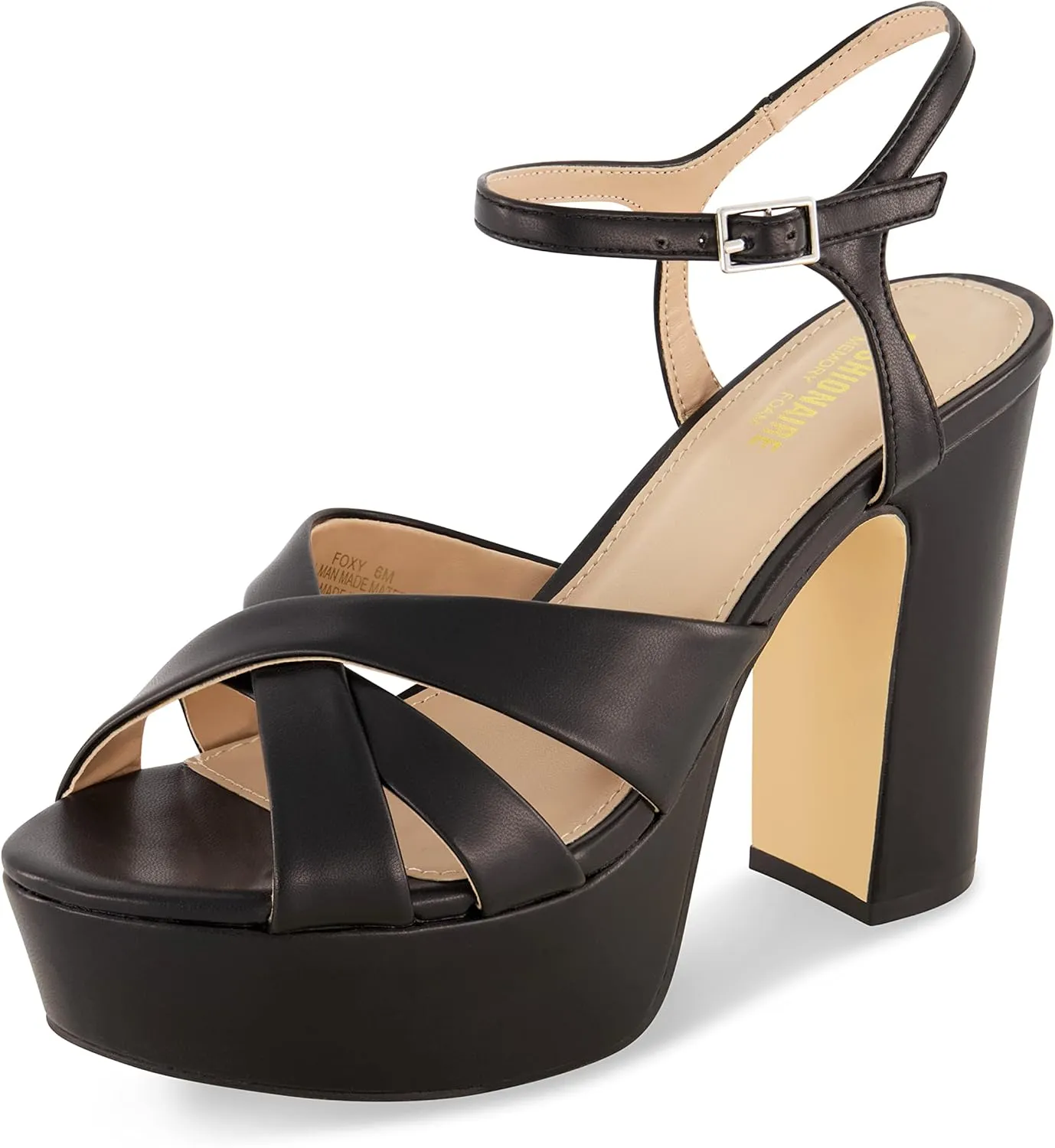 CUSHIONAIRE Women's Foxy platform dress sandal  Memory Foam and Wide Widths Available