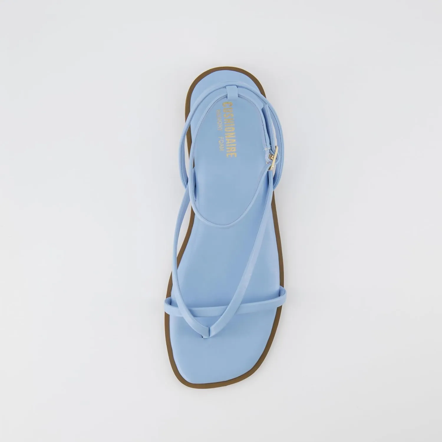 CUSHIONAIRE Women's Vida strappy flat sandal  Memory Foam and Wide Widths Available
