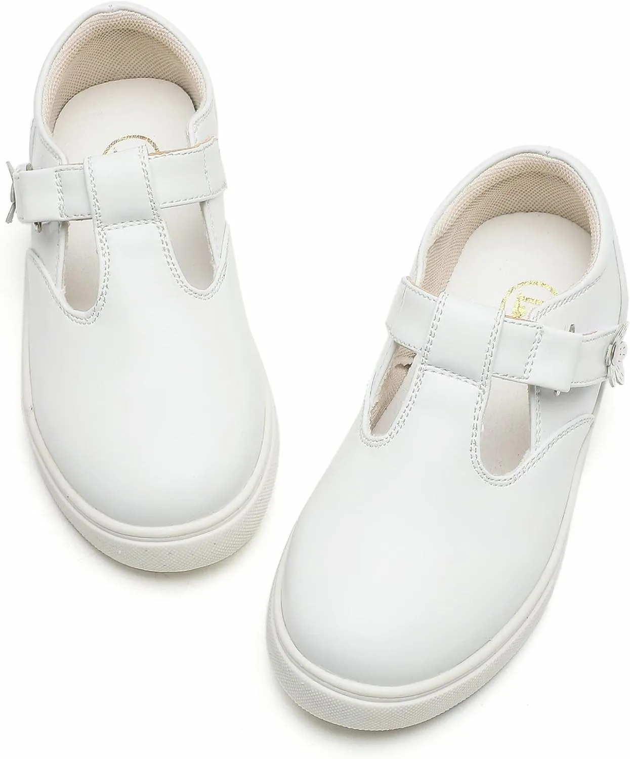 DADAWEN Girls Cute Mary Jane Flats School Uniform Shoes Comfort Sneakers (Toddler/Little Kid/Big Kid)