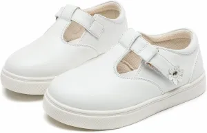 DADAWEN Girls Cute Mary Jane Flats School Uniform Shoes Comfort Sneakers (Toddler/Little Kid/Big Kid)