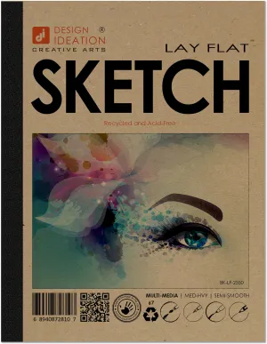 Design Ideation Lay Flat WATERCOLOR SKETCH sketchbook. Removable sheet. Multi-media. (8.5" x 11") LF-2550-LS