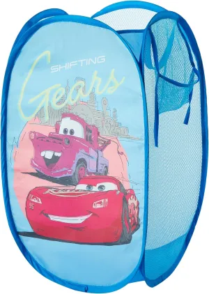 Disney Cars Pop Up Hamper with Durable Carry Handles for Laundry, Nursery, Storage, 21'' H x 13.5'' W X 13.5'' L