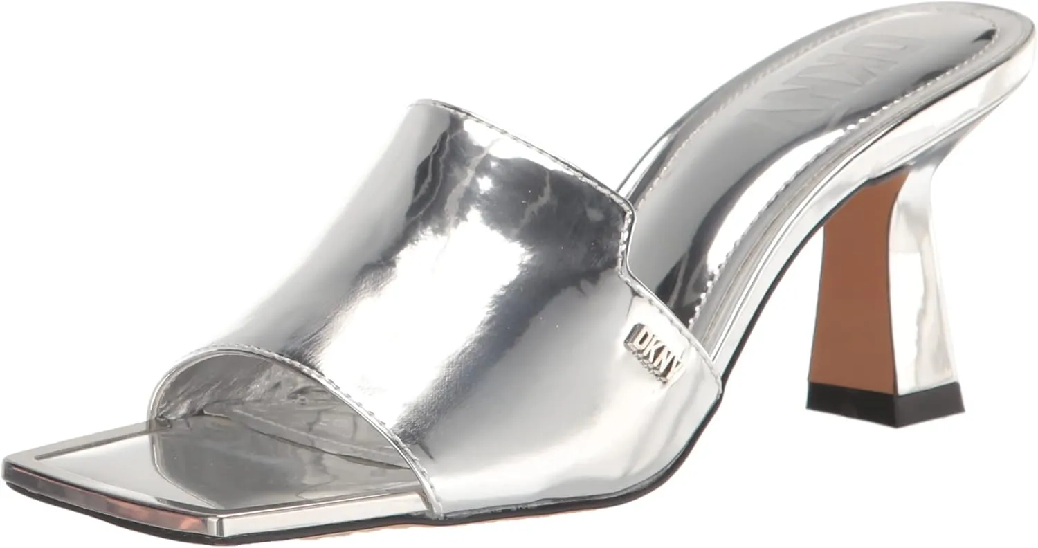 DKNY Women's Block Heel Square Toe Kailyn-Sandal Mule Heeled